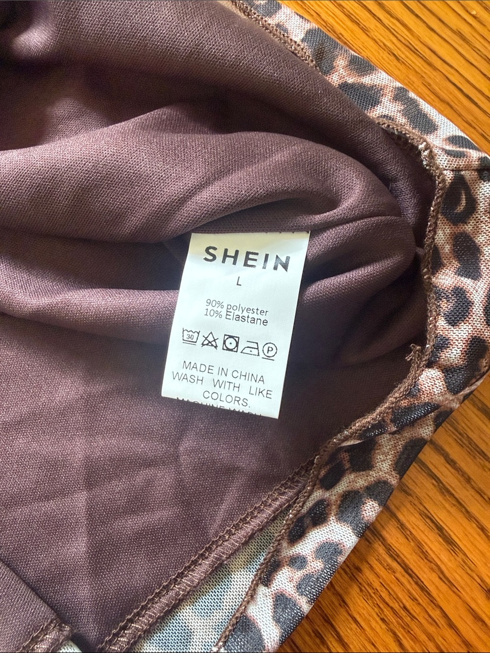 SHEIN Leopard Print Mini Skirt in Brown and Black - Picture 2 of 3
